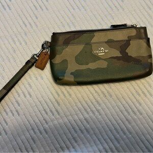 Coach Camo Wristlet